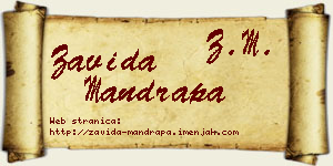 Zavida Mandrapa vizit kartica